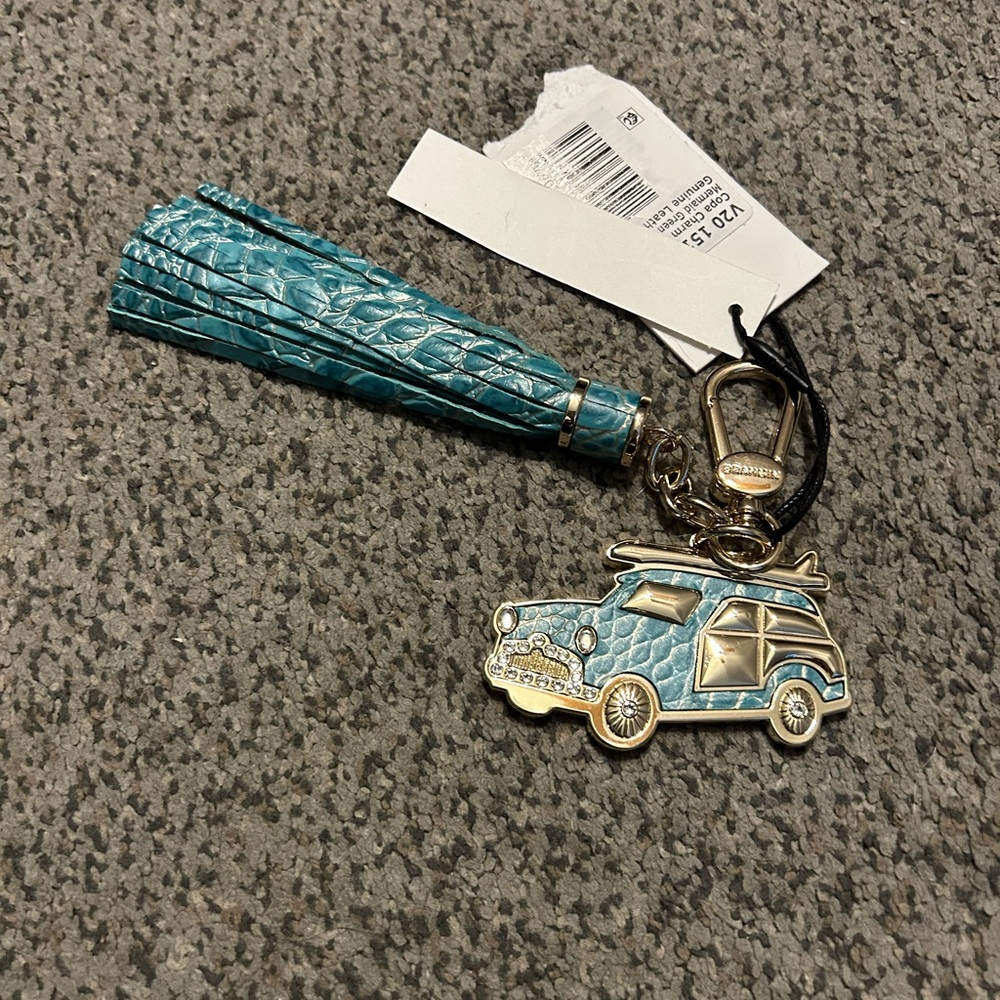 BRAHMIN Copa Cabana Mermaid Green Car Charm Tassel